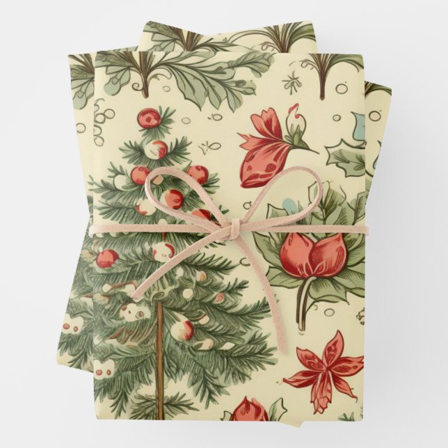 Feuille De Papier Cadeau Joyeux et lumineux (En situation)