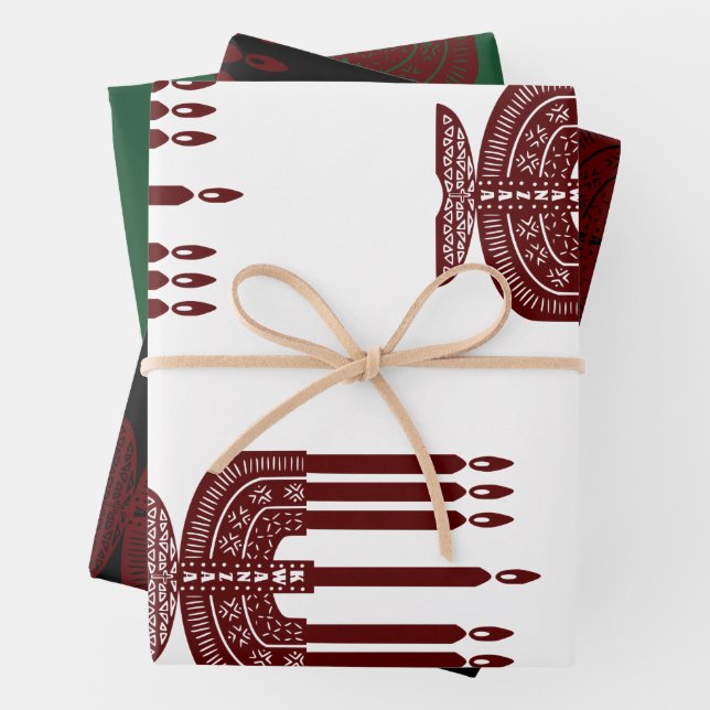 Feuille De Papier Cadeau Joyeux Kwanzaa (En situation)