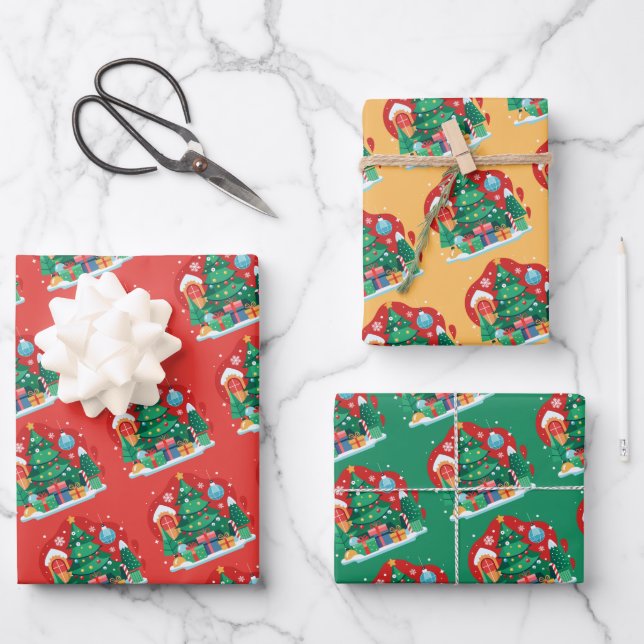 Feuille De Papier Cadeau Joyeux Noël (Recto)