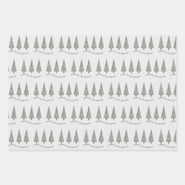 Feuille De Papier Cadeau Joyeux Noël Motif de l'arbre Houndstooth