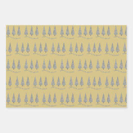 Feuille De Papier Cadeau Joyeux Noël Motif de l'arbre Houndstooth