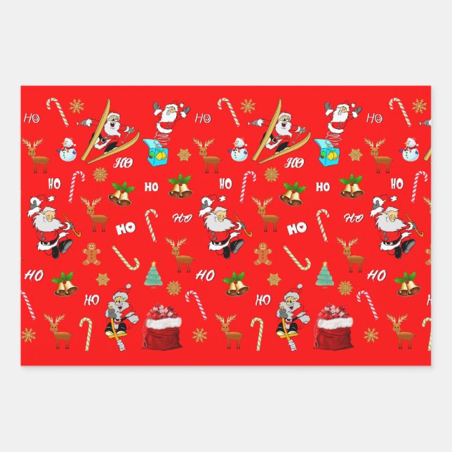 Feuille De Papier Cadeau Joyeux Noël Nice Naughty 25 décembre Noël (Devant)