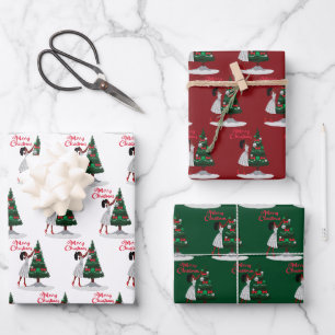 Feuille De Papier Cadeau Joyeux Noël Noir Africaine Américaine Femme
