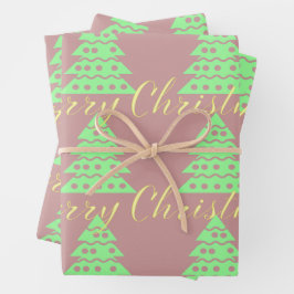 Feuille De Papier Cadeau joyeux sapin de Noël