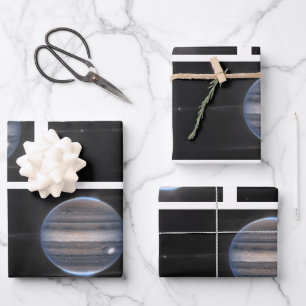 Feuille De Papier Cadeau Jupiter en infrarouge, télescope spatial James Web