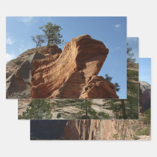Feuille De Papier Cadeau Jusqu'à Angels Landing dans le parc national de Zi