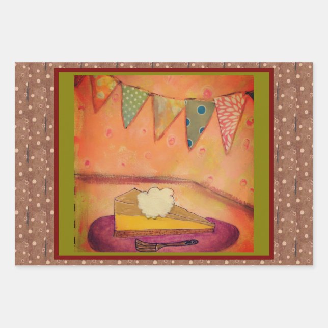 Feuille De Papier Cadeau Just Pie  (Devant)