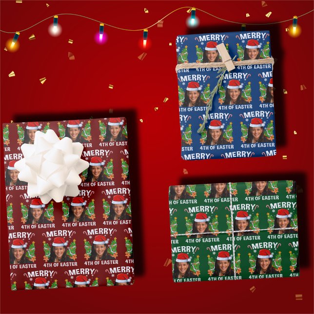 Feuille De Papier Cadeau Kamala Harris Joyeux 4ème de Pâques (Créateur téléchargé)