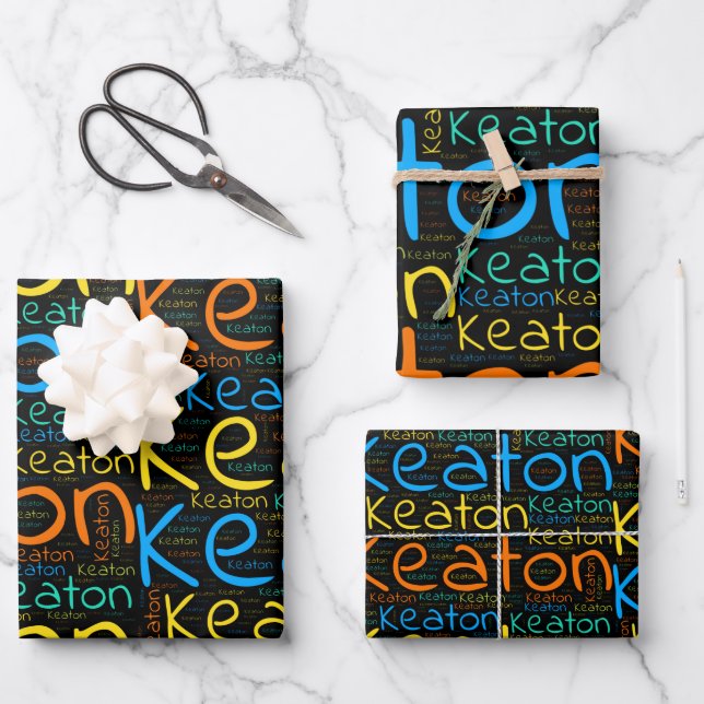 Feuille De Papier Cadeau Keaton (Recto)