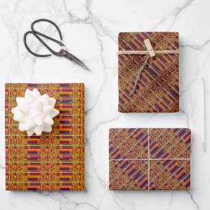 Feuille De Papier Cadeau Kente Motif ethnique - Textile africain dynamique