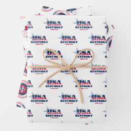 Feuille De Papier Cadeau Kentucky, 50 États, Liberty Bell