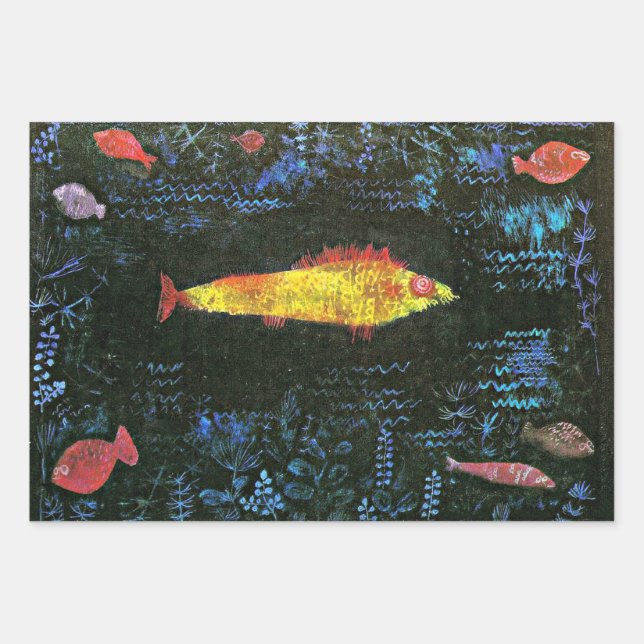 Feuille De Papier Cadeau Klee - Trois peintures populaires (Devant 3)
