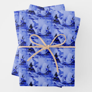 Feuille De Papier Cadeau La baleine blanche Herman Melville Graphic baleini