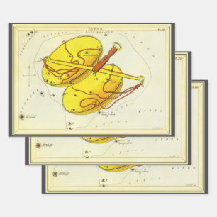 Feuille De Papier Cadeau La bibliothèque met à l'échelle la constellation V