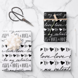 Feuille De Papier Cadeau La Calligraphie noire et blanche à la mode, ma Sai