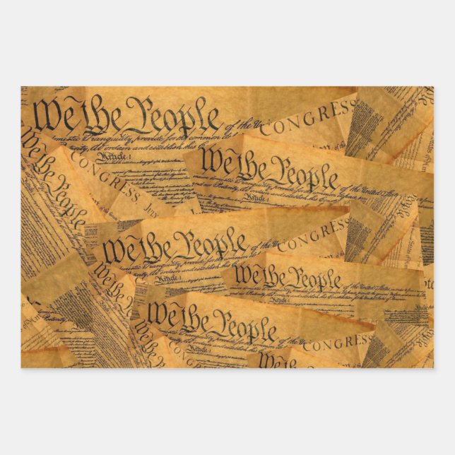 Feuille De Papier Cadeau La Constitution américaine (Devant)