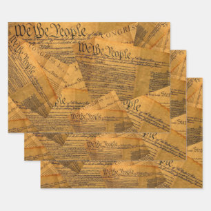 Feuille De Papier Cadeau La Constitution américaine
