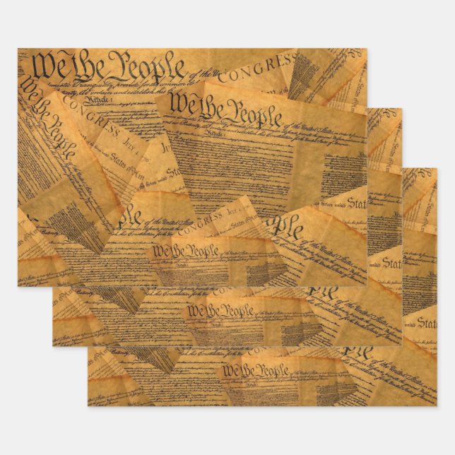 Feuille De Papier Cadeau La Constitution américaine (Lot)
