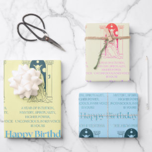 Feuille De Papier Cadeau "La Haute Prêtesse" M'Tarot Anniversaire