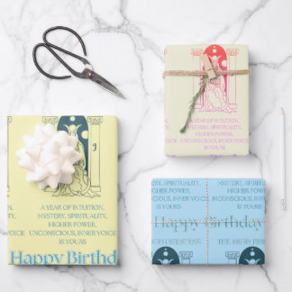 Feuille De Papier Cadeau "La Haute Prêtesse" M'Tarot Anniversaire