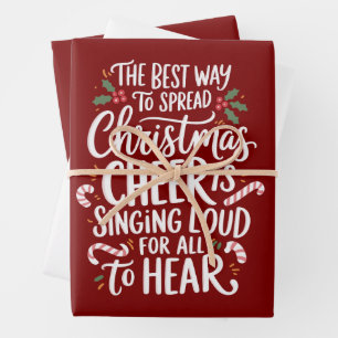 Feuille De Papier Cadeau La Meilleure Façon de Répandre la Joie de Noël Elf