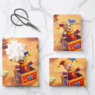 Feuille De Papier Cadeau La prime de luxe du coffre à jouets doré prem