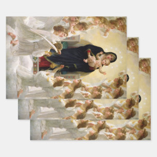 Feuille De Papier Cadeau La Vierge aux anges - William-Adolphe Bouguereau
