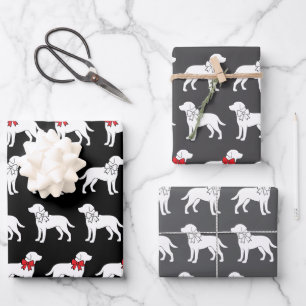 Feuille De Papier Cadeau Labrador Retrivers Motif de boîte-cadeau de chien