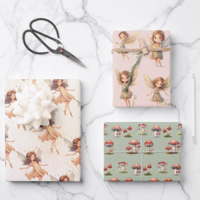 Feuille De Papier Cadeau Laine Fée Princesse Toadstool (Recto)