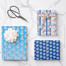 Laisser neiger, Snowmen & Snowflakes Envelopper le