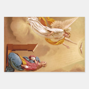 Feuille De Papier Cadeau L'annonce de la Vierge Marie