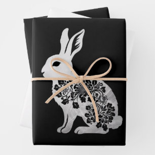 Feuille De Papier Cadeau Lapin de Pâques