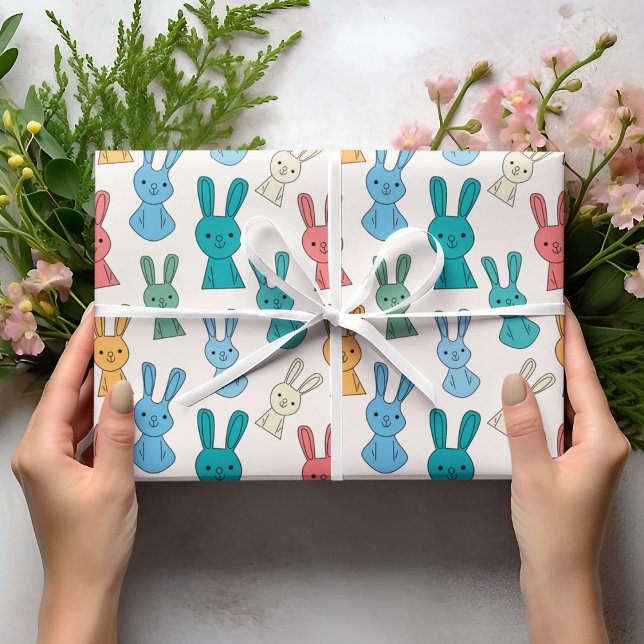 Feuille De Papier Cadeau Lapin de Pâques (Créateur téléchargé)