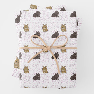 Feuille De Papier Cadeau Lapins Lionhead 
