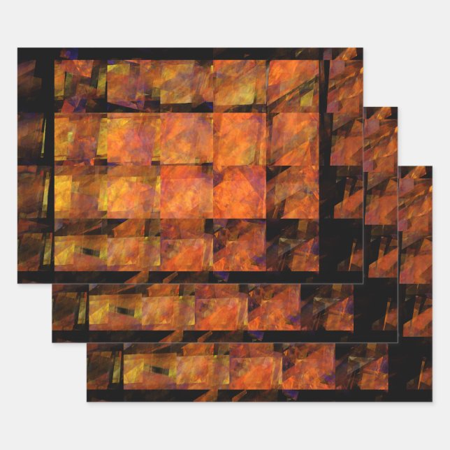 Feuille De Papier Cadeau L'art Abstrait au mur (Lot)