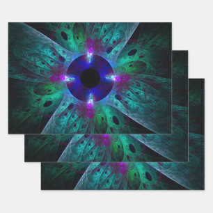 Feuille De Papier Cadeau L'art Abstrait des yeux