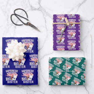 Feuille De Papier Cadeau Le bonheur est d'être une grande soeur - Bunny