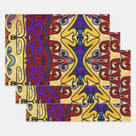 Feuille De Papier Cadeau Le Casquette de Jester