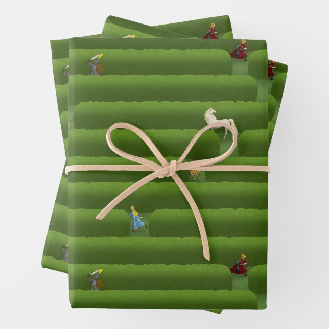 Feuille De Papier Cadeau Le conte de verdure Maze (En situation)