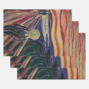 Feuille De Papier Cadeau Le Cri d'Edvard Munch, Expressionnisme Vintage
