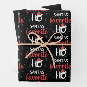 Feuille De Papier Cadeau Le Ho de Noël préféré du Père Noël correspondant a