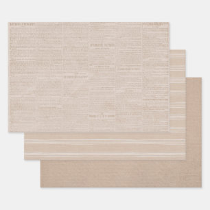 Feuille De Papier Cadeau Le journal français srappe la page de découpage 