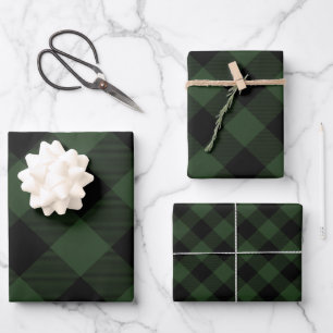 Feuille De Papier Cadeau Le Plaid de Buffalo Rob Roy Check Green Plaid Moti