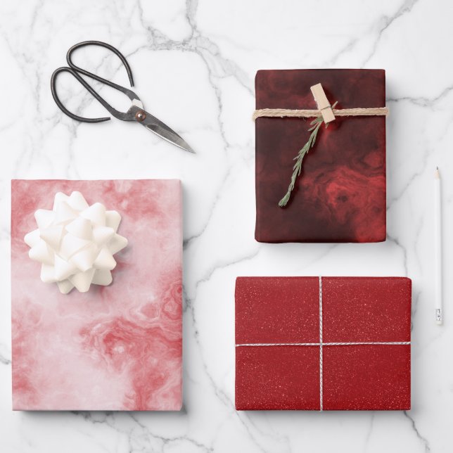 Feuille De Papier Cadeau Le Rouge (Recto)