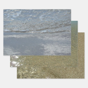 Feuille De Papier Cadeau L'eau sur la plage Photographie Abstraite