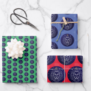 Feuille De Papier Cadeau Leo le signe Lion Zodiac Design