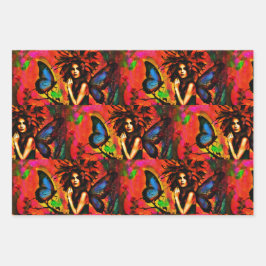 Feuille De Papier Cadeau Les ailes d'un conte équitable