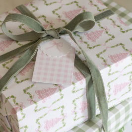 Feuille De Papier Cadeau Les arbres de Noël d'Addy