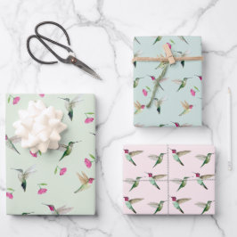 Feuille De Papier Cadeau Les colibris d'Anna