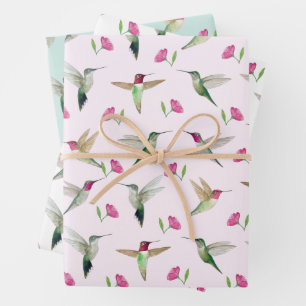 Feuille De Papier Cadeau Les colibris d'Anna